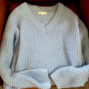 PAC SUN L.A. Hearts light blue knit sweater size small